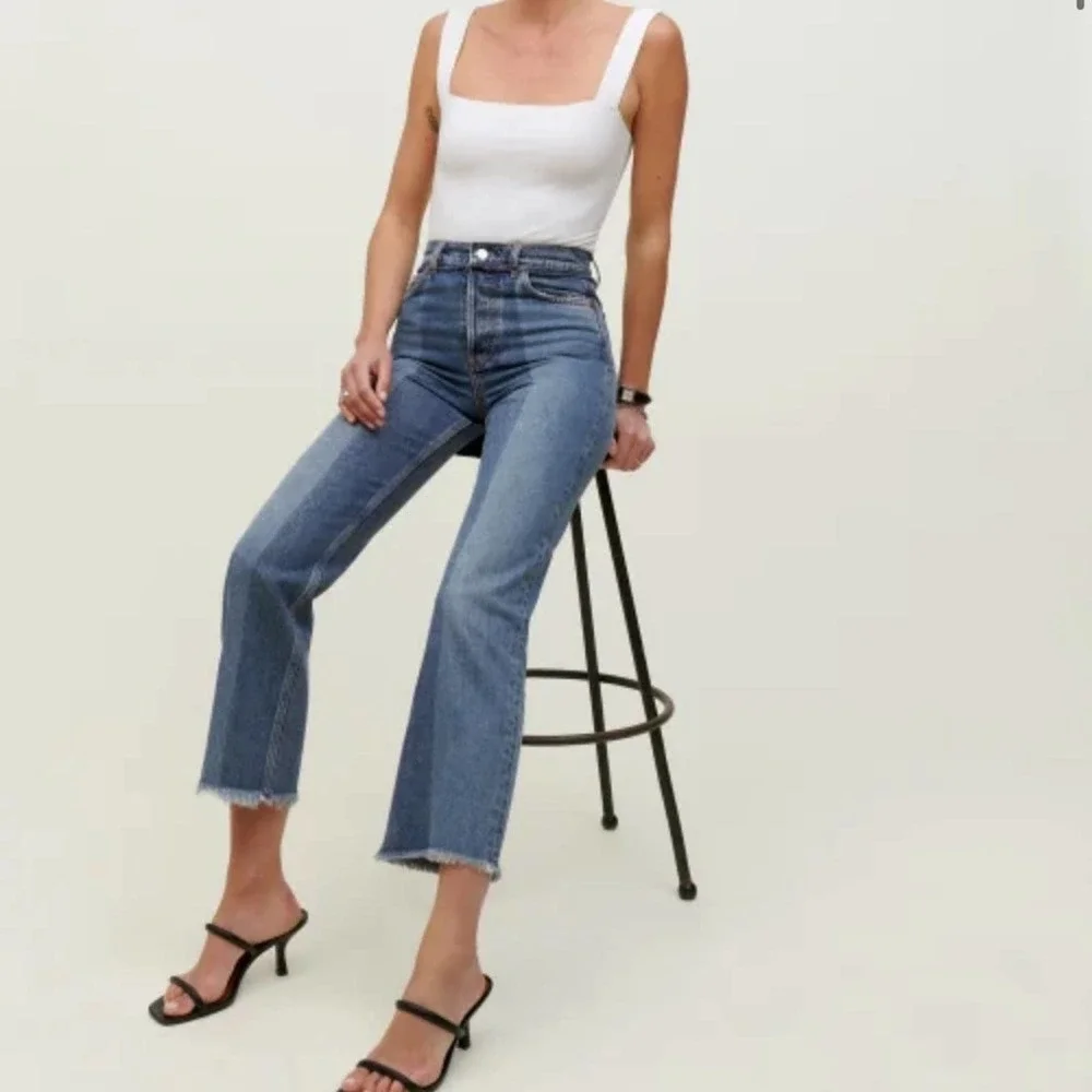 Reformation Reconstructed High Rise Straight Jeans - Picture 2 of 5